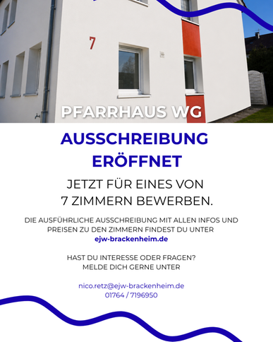 Ausschreibung Pfarrhaus-WG